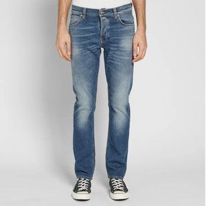 Nudie Jeans Grim Tim Jeans in Conjunctions Wash Size 28 x 32 Organic Cotton